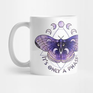 It's just a phase witchy moth design with moon phases Mug